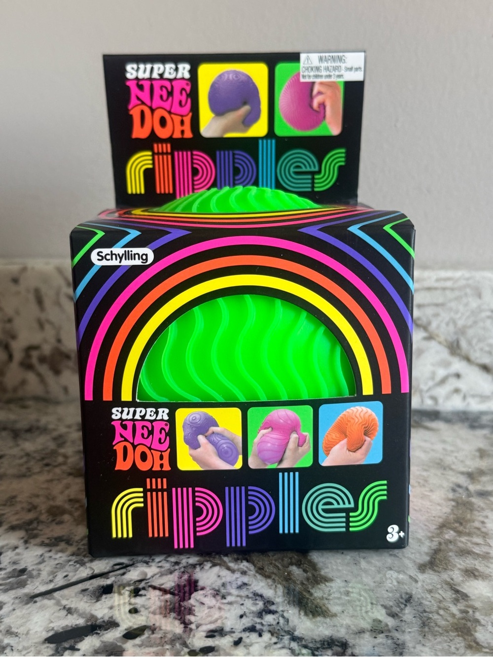 Super NeeDoh Ripples Sensory Ball - Bright Green